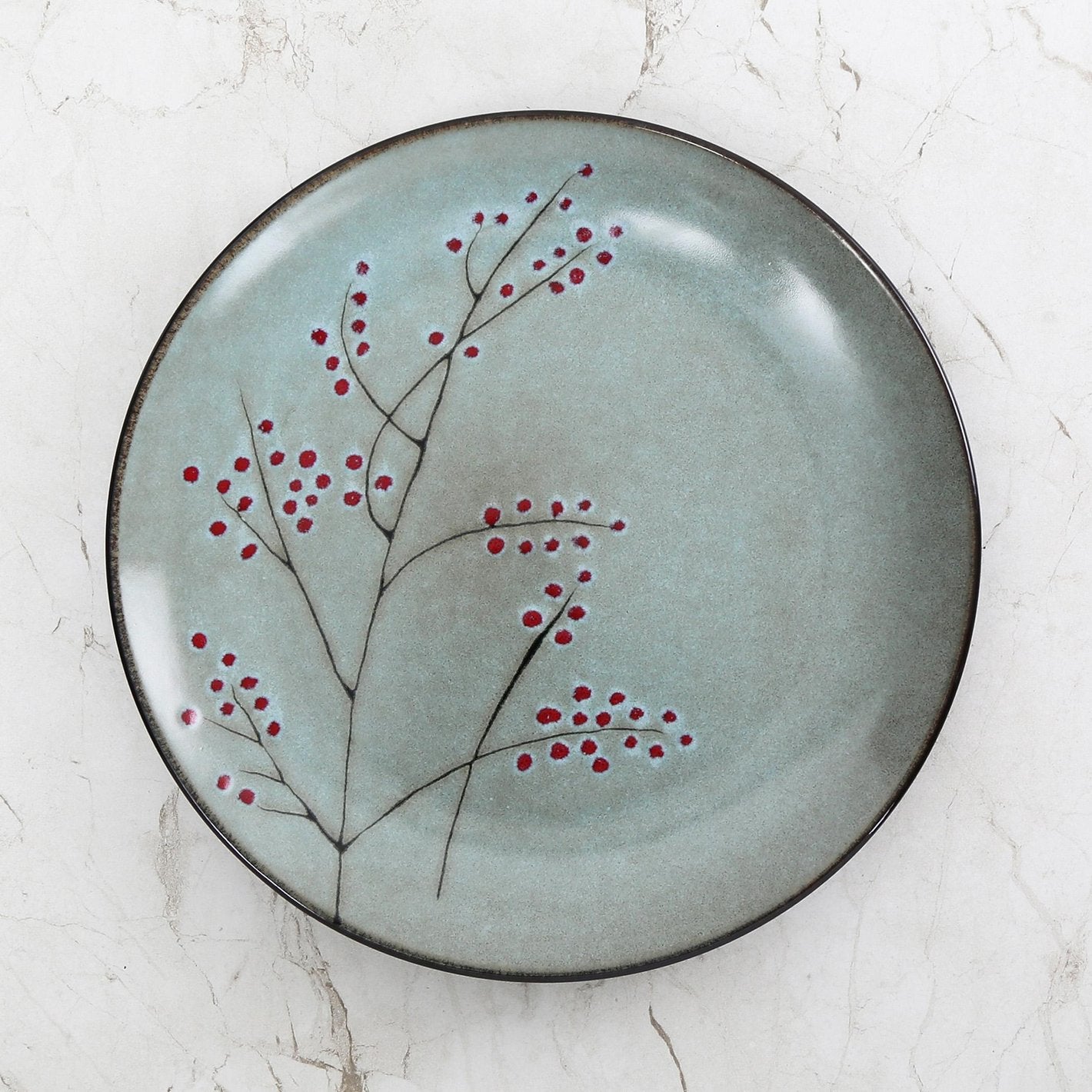 Floral Stoneware Dinner Plate