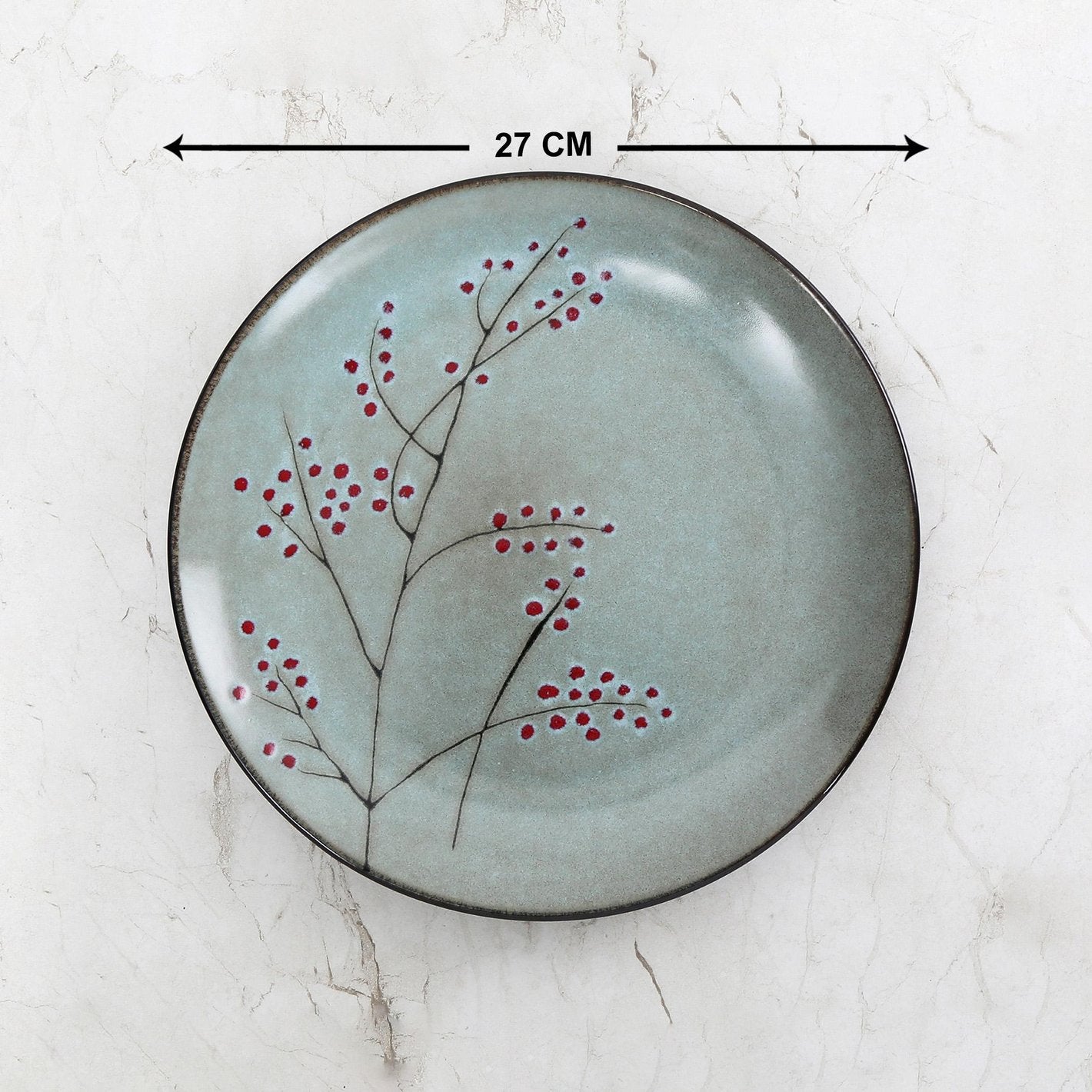 Floral Stoneware Dinner Plate