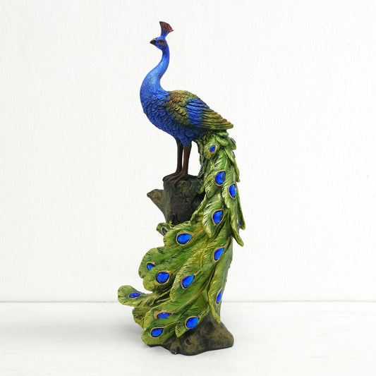 Colourful Peacock Polyresin Figurine Online