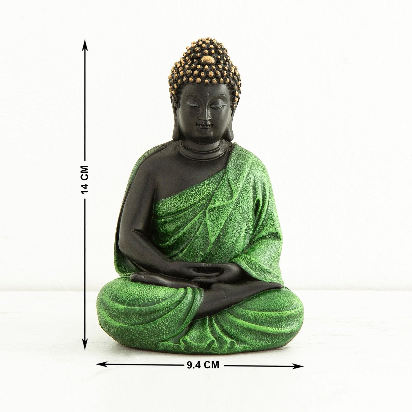 Green Sitting Buddha Figurine