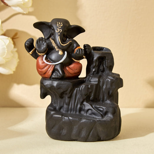 Lord Ganesha With Incense Burner Figurine