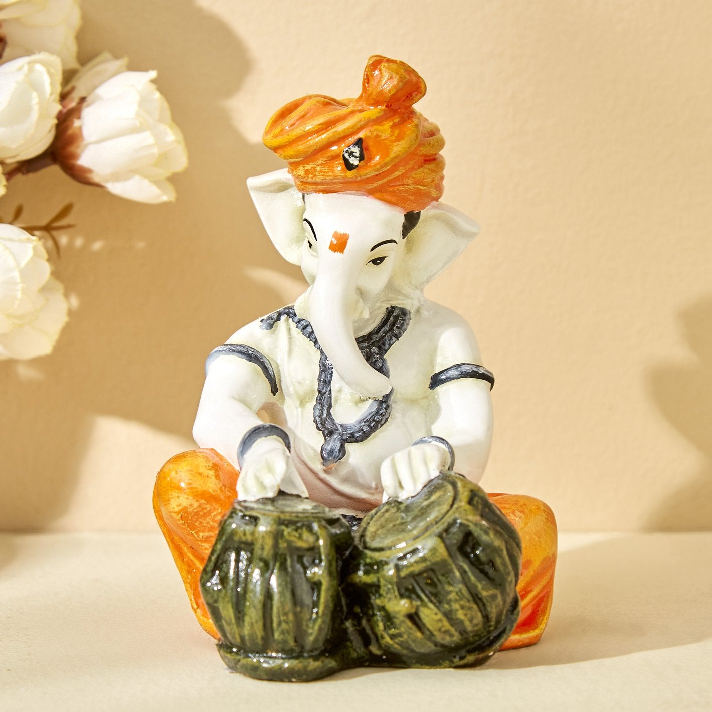 Lord Ganesha Idol Playing Tabla Figurine Online