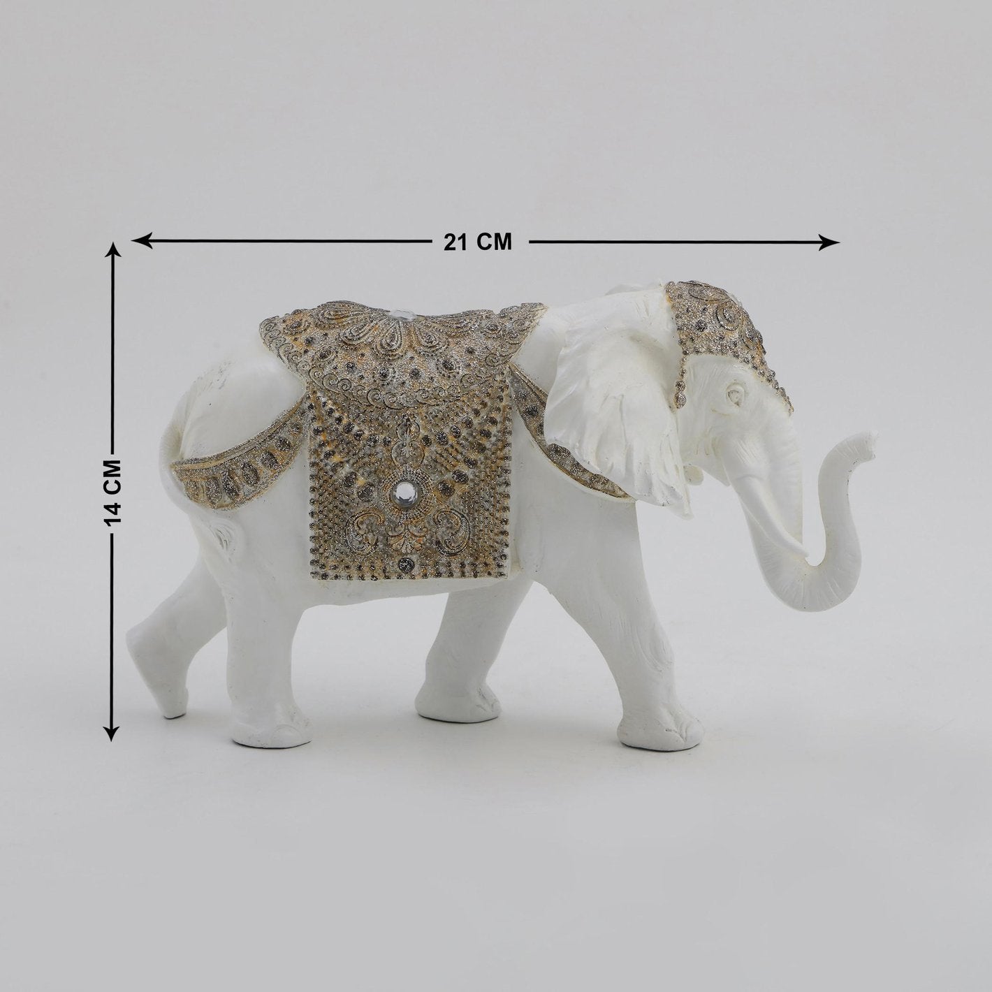 White Walking Elephant Statue Figurine