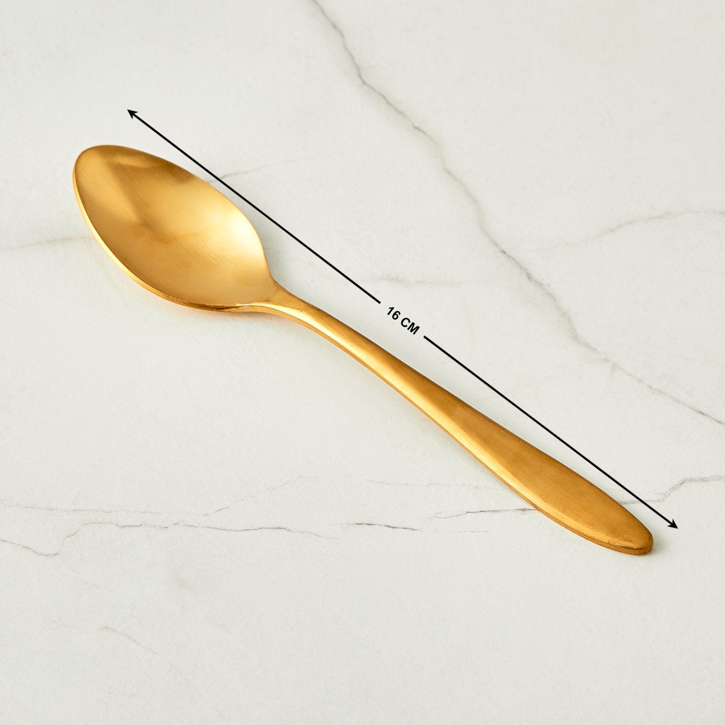 Stainless Steel Golden Spoons Set of 6