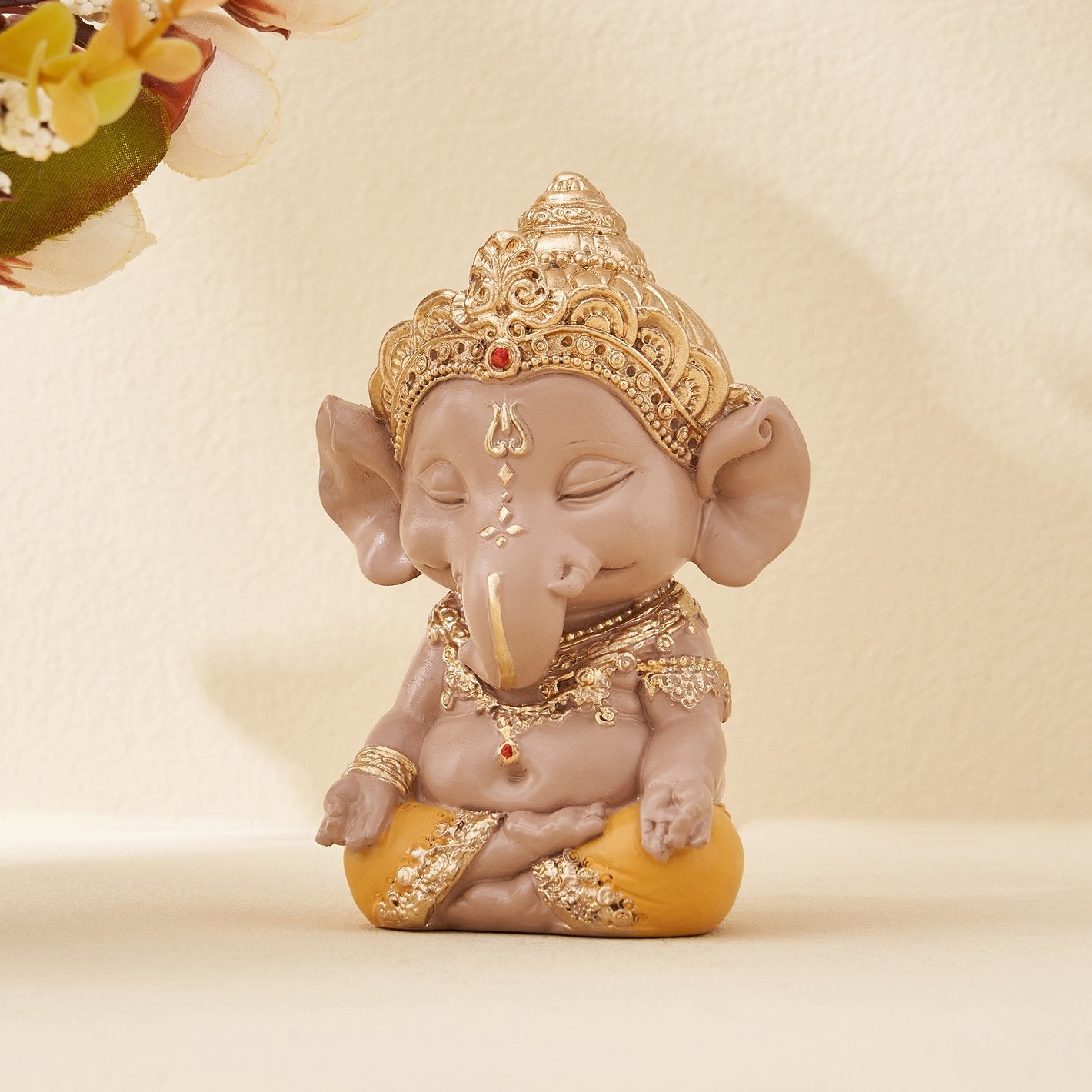 Lord Ganesha Meditating Figurine