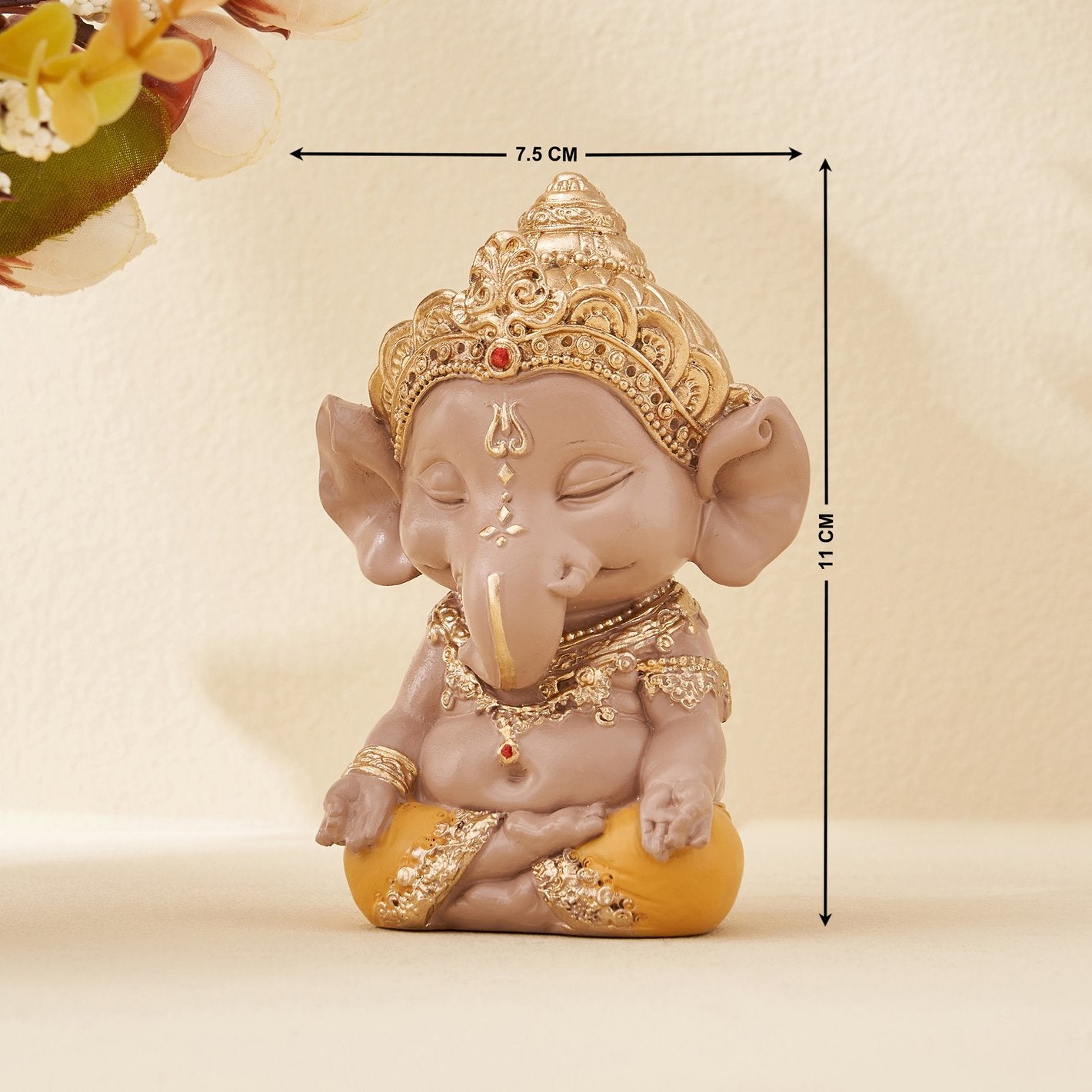 Lord Ganesha Meditating Figurine