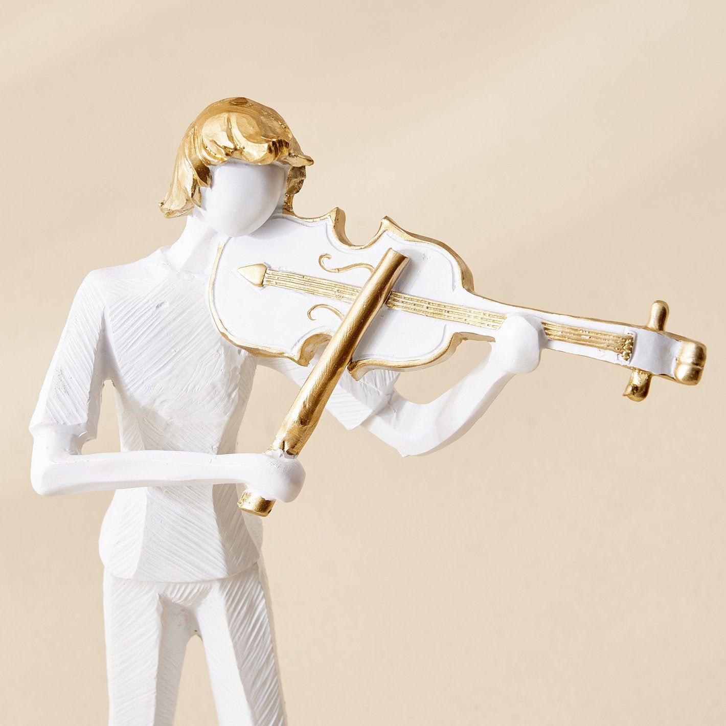 Human Playing Violin Figurine