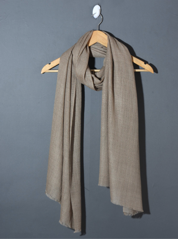 Womens Silver Grey Solid Pashmina Shawl