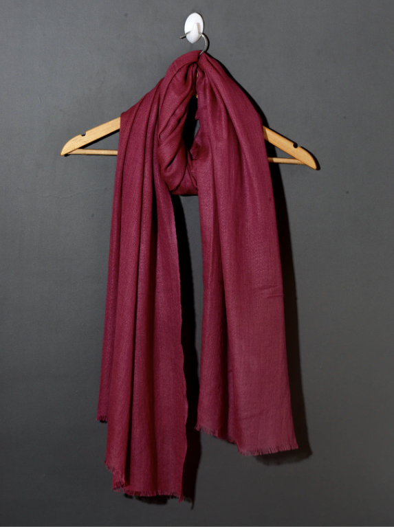 Mauve Taupe Solid Pashmina Shawl