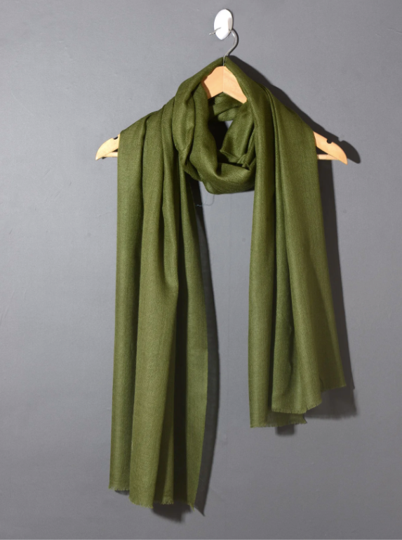 Sage Green Solid Pashmina Shawl Online